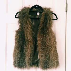 Faux fur vest